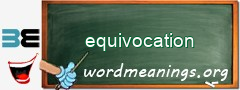 WordMeaning blackboard for equivocation